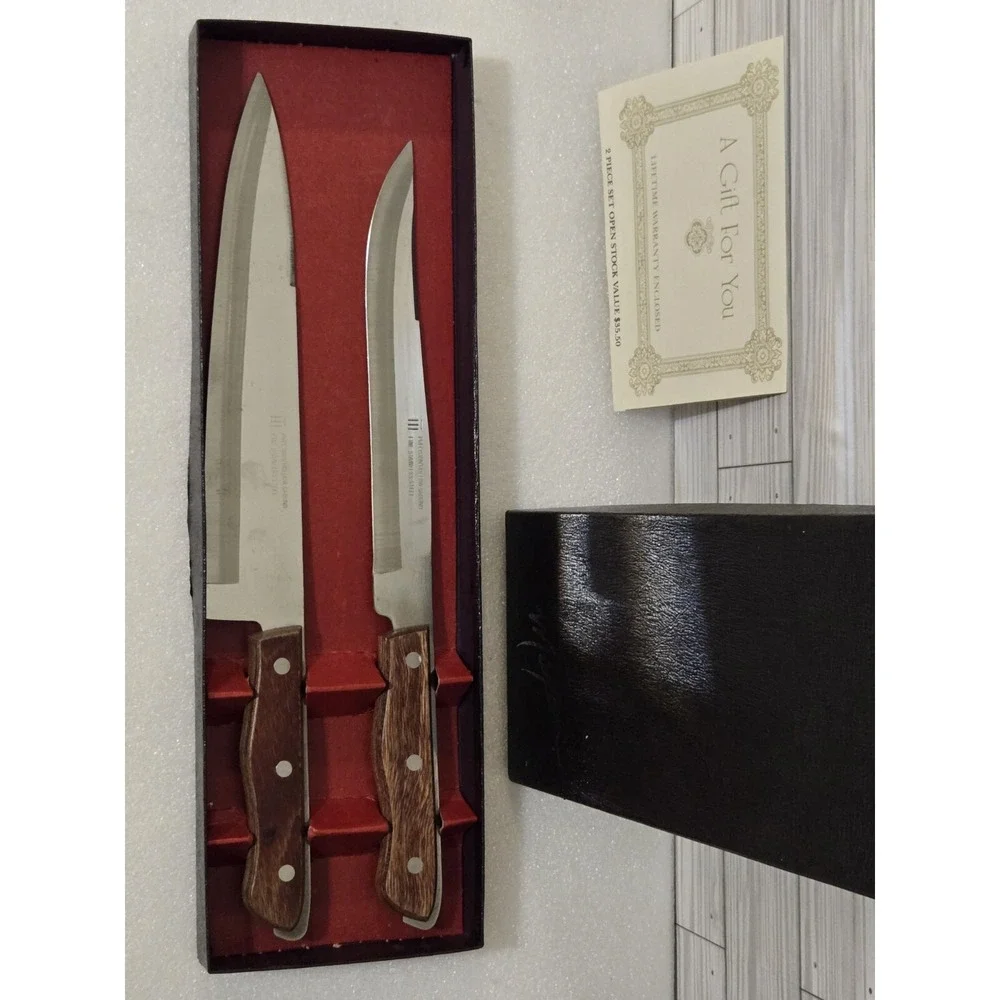Maxam Vtg 2 Piece Carving Knife Set Precision Hollow Ground Fine Stainless Japan